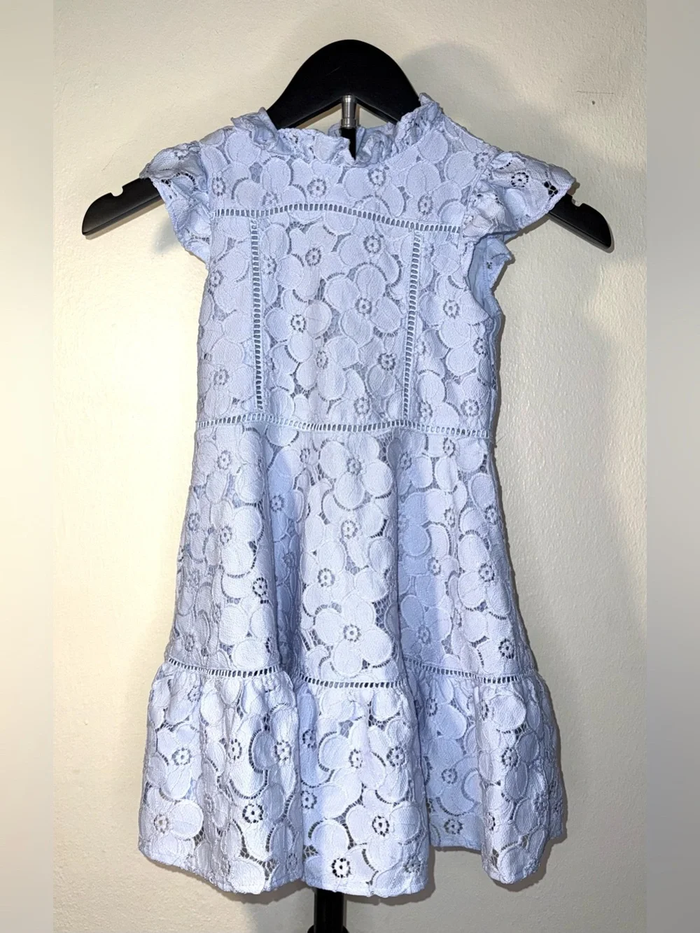 Janie and Jack Girls Floral Lace Ruffle Dress, size 5